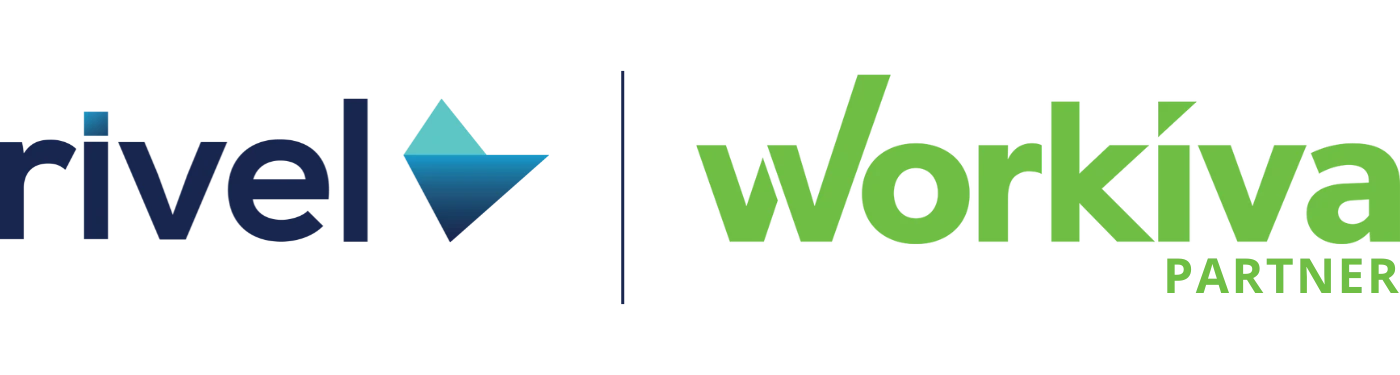 Rivel and Workiva partnership logo